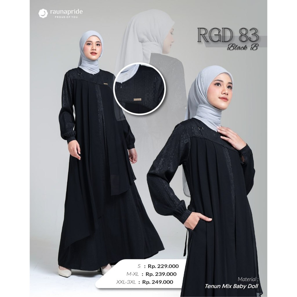 BAJU GAMIS RGD 83 BLACK B