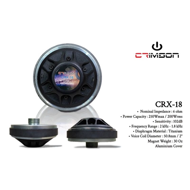 DRIVER TWEETER CRIMSON CRX-18 DRIVER TWEETER SYSTEM DRAT CRX 18