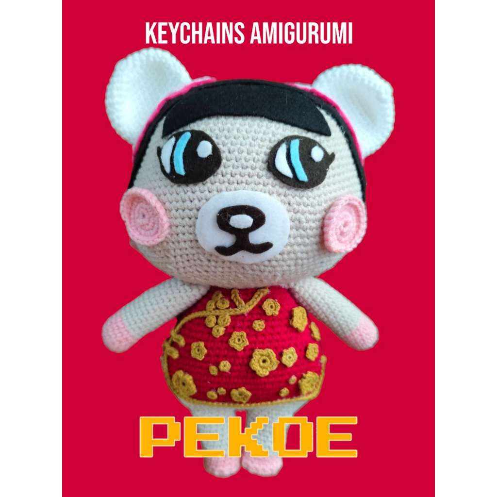 Boneka Animal Crossing Pekoe Crochet Nintendo