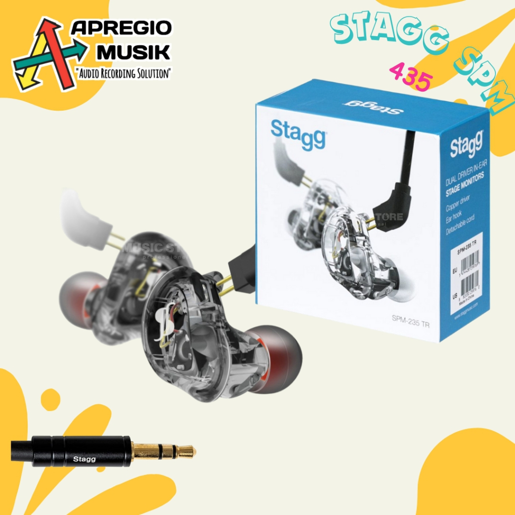 Stagg SPM 235 2 Driver In Ear Monitor earphone headset panggung