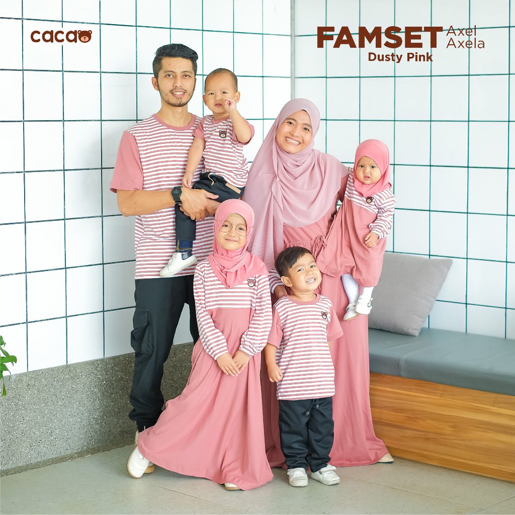 [PRE ORDER] CACAO Family Set Axel Axela by Cacao Kidswear - DUSTY PINK