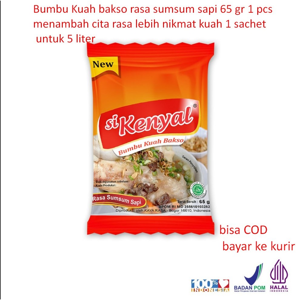 

Bumbu Kuah bakso rasa sumsum sapi 65 gr 1 pcs menambah cita rasa lebih nikmat kuah 1 sachet untuk 5 liter