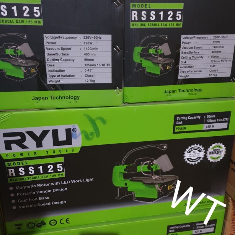 Ryu Mesin Scroll Saw RSS 125 RSS125 Gergaji Ukir Kayu Triplek