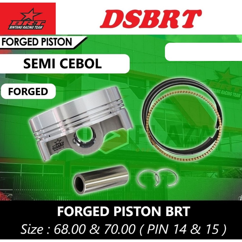 PISTON FORGED BRT FORGING 68 70 MM PIN 14 & 15 CEBOL MINI