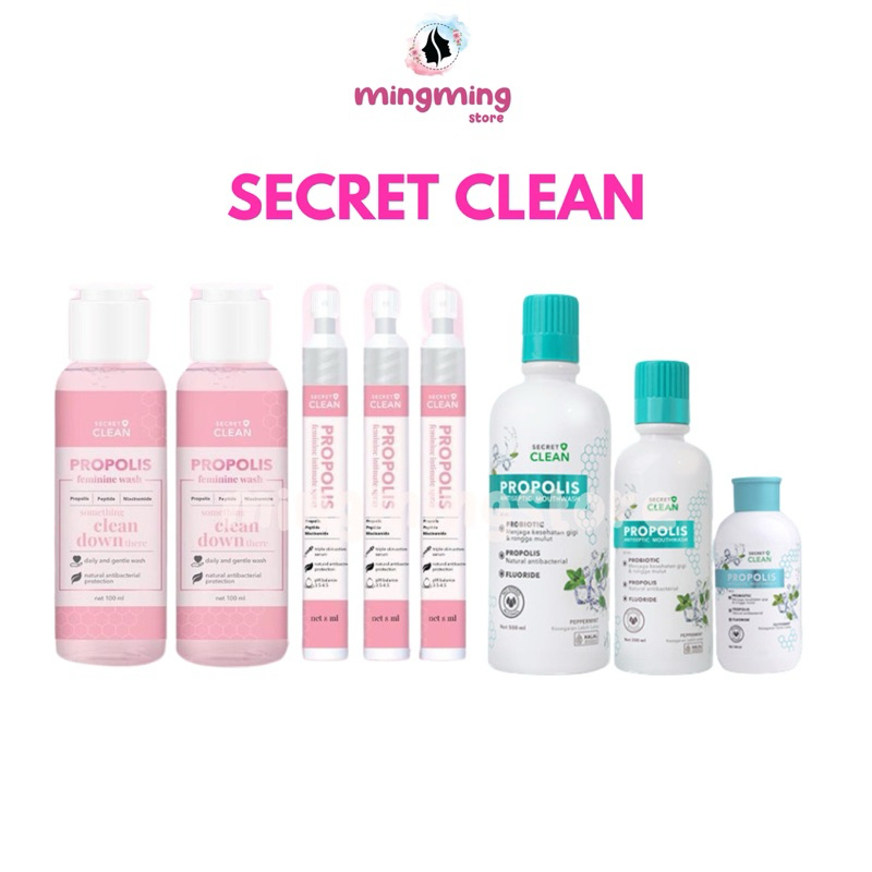 SECRET CLEAN PROPOLIS FEMININE CARE | PROPOLIS ANTISEPTIC MOUTHWASH OBAT KUMUR GIGI 150ml
