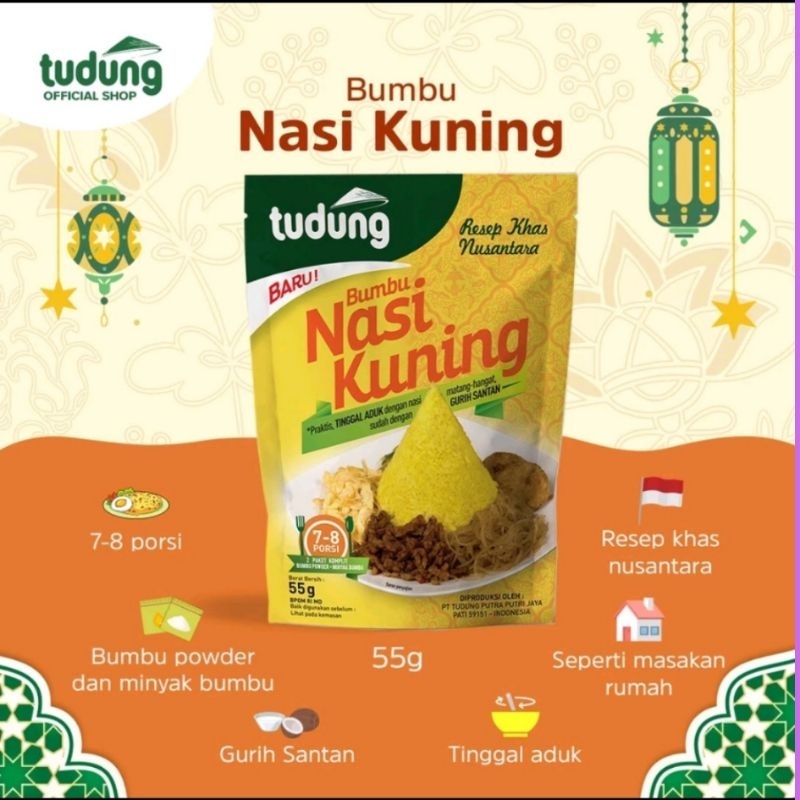 

Alai868 Tudung Bumbu Nasi Kuning Praktis 55gr