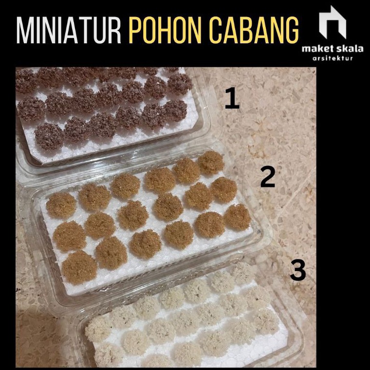 

KODE Y42W PACK Miniatur Pohon Cabang Warna Coklat Maket Monokrom Skala maket arsitektur