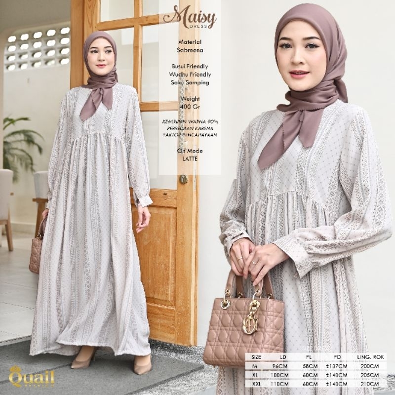 Dress Muslim Wanita Original Quail Hijab MAISY