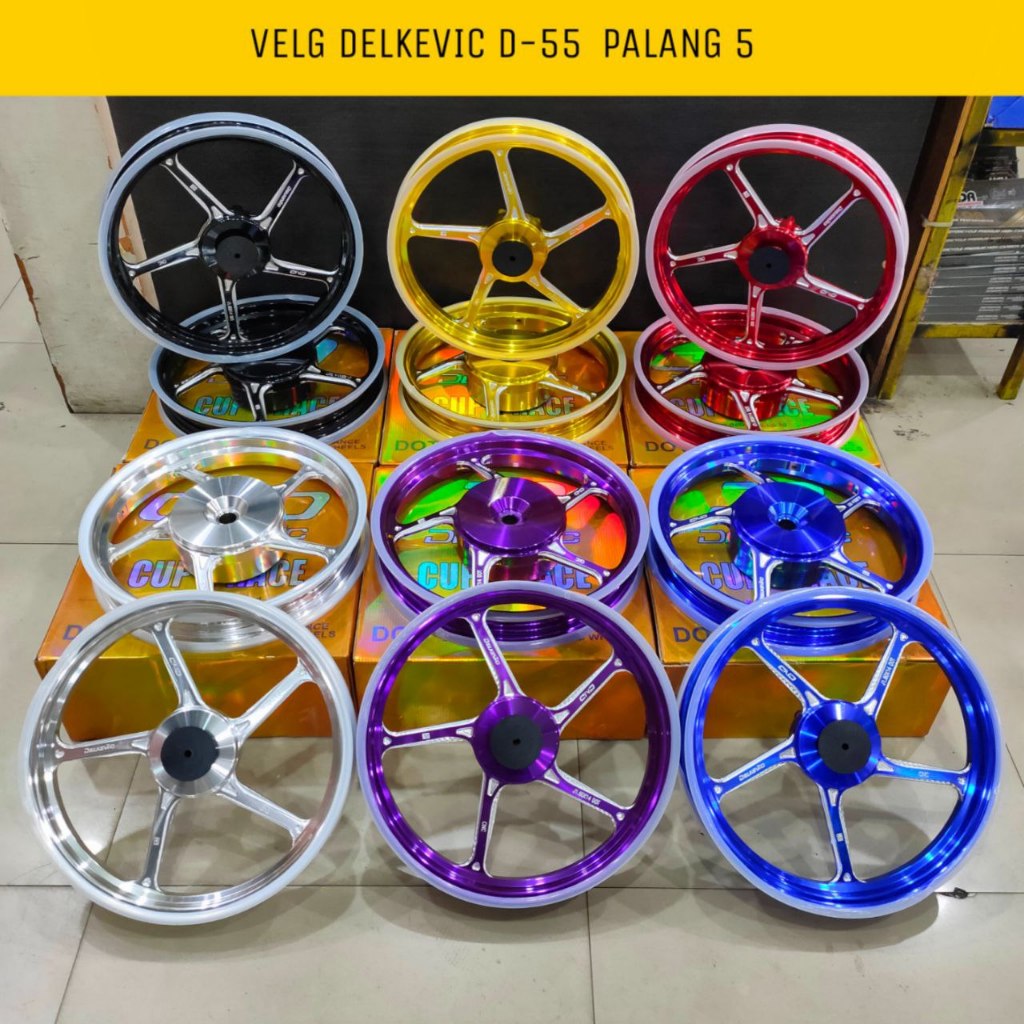 VELG DELKEVIC D55 RING 14 MIO SPORTY 5TL / BEAT / SCOOPY / VARIO 125 / 150 / 110 / SOUL KARBU / MIO 