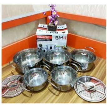 HIGH POT PANCI SET 12 PCS | PANCI HIGHPOT | PANCI SET 12 PCS STAINLESS | HIGH POT STAINLESS