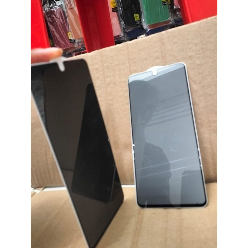 TG Antigores full Kaca Privacy Oppo A5S/A12/A7/F9