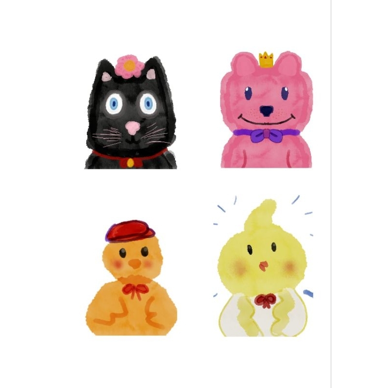 

Stiker lucu 4 pcs