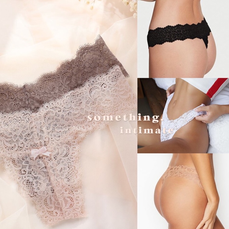 VS THE LACIE KHLOE Floral Lace Thong Panty  Sexy Gstring Lingerie Gstring victoria Secret CD Hot Che