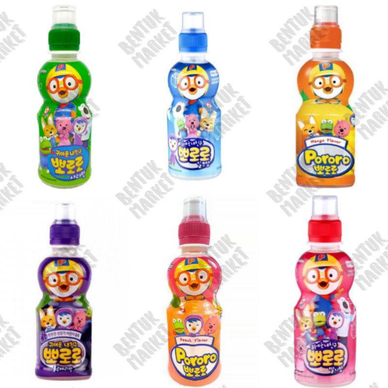 

PORORO Minuman Rasa Strawberry / Blueberry / Susu / Peach / Mangga / Apel 235ml / Minuman Instan