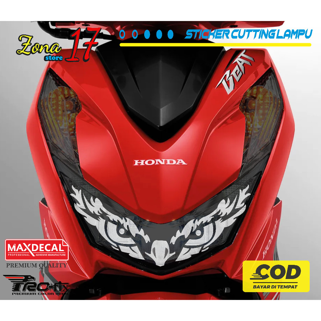 Sticker Lampu depan dan sein Beat deluxe 2020 2023