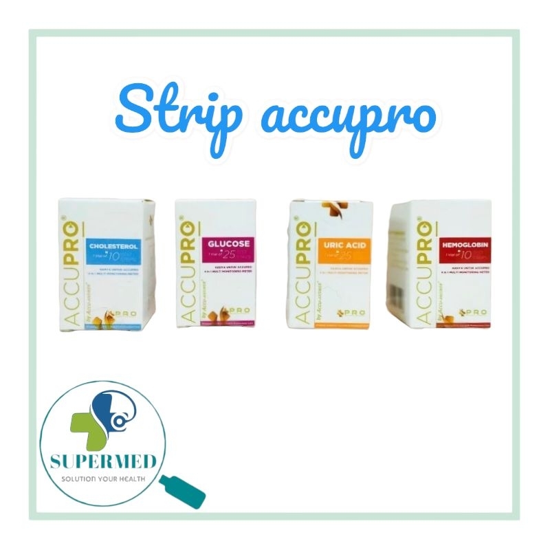 Strip Accupro 4 in 1 /Accupro Gula/Accupro Cholesterol/Accupro Asam urat/Accupro Hemoglobin