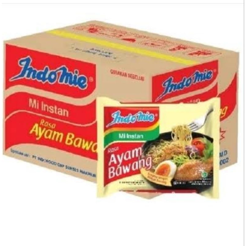 

MIE INDOMIE RASA AYAM BAWANG 1 DUS ISI (40pcs)
