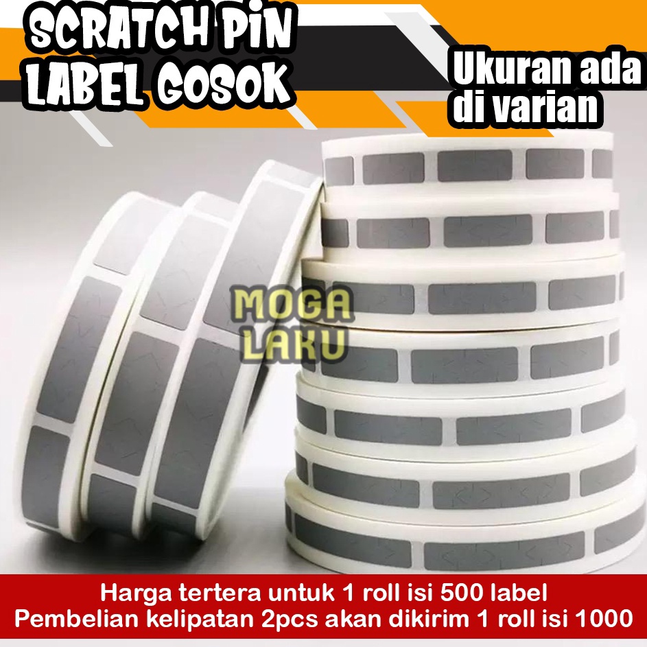 

Hot Sale Scratch off label gosok penutup sticker gosok
