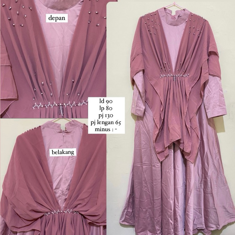 Preloved Dress Mewah Pesta Elegant Wanita Hijab