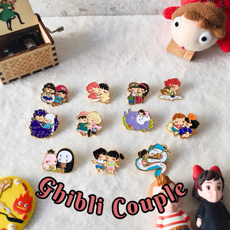 GHIBLI COUPLE PIN ENAMEL BADGE BROS AKSESORIS KOLEKSI CHIBI TOTORO HOWL SOPHIE KAONASHI KIKI HAKU SP