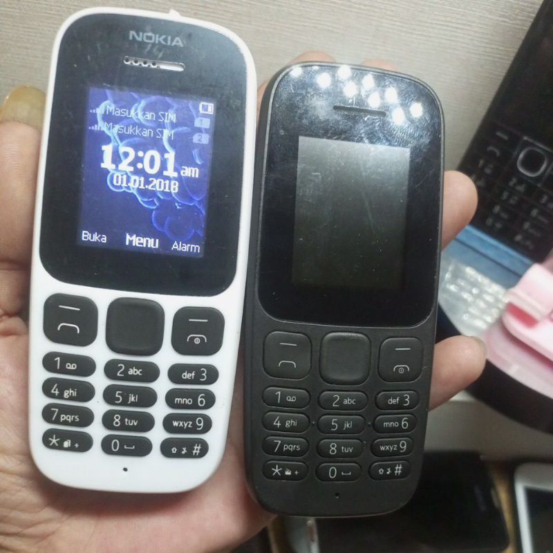 hp Nokia 105 2017 dual SIM card siap pakai