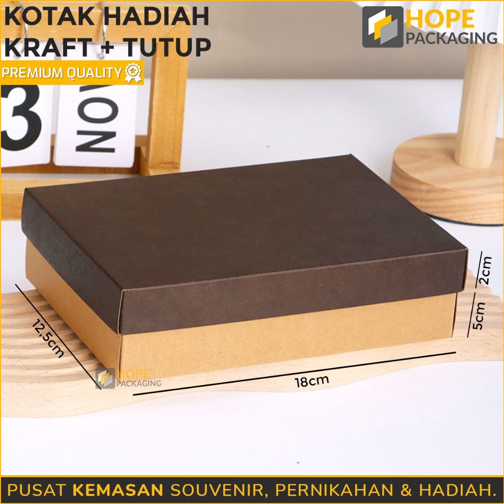 

COBAIN YUK Kotak Hadiah Kraft Tutup Size 18x125x5cm Packaging Kado Gift Box Kotak Kado Kotak Baju Kotak Coklat Kue Cookies Kotak Kado Gift Box Hampers Ultah Hijab