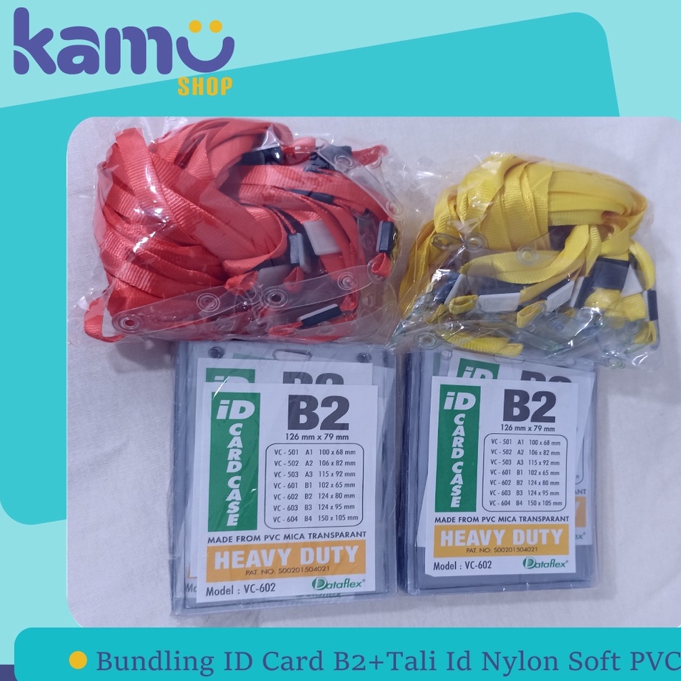 

Bundling 4Pcs ID Card B2 4Pcs Tali ID Card Nylon Soft PVC NYLKSFP