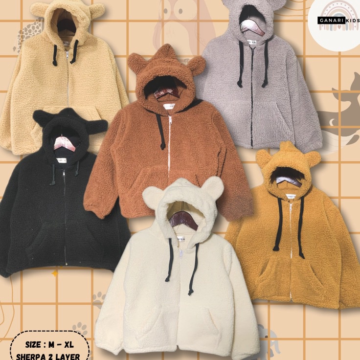 Sweater Hoodie Sherpa Anak Jaket Sherpa Anak Usia 29 Tahun