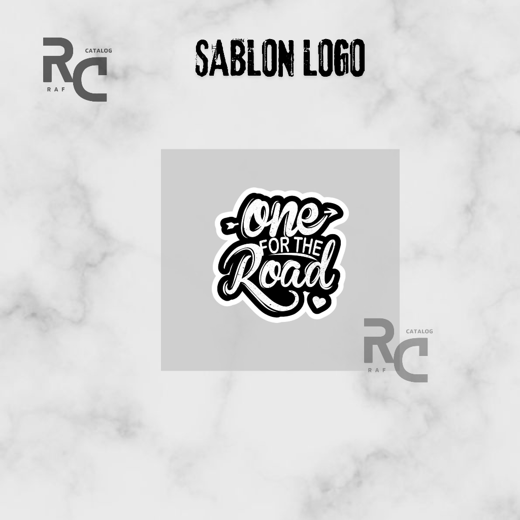

Sablon Stiker DTF Sablon Setrika Logo Tulisan One For The Road | Jenis Sablon DTF premium berkualitas