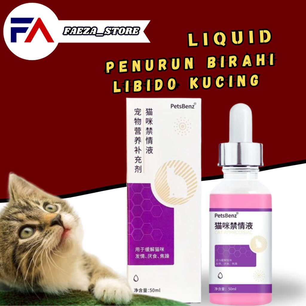 Penurun Birahi Libido Kucing Liquid PET BENZ LIB DOWN LIB Solusi Hewan Peliharaan Anda Tetap Tenang 