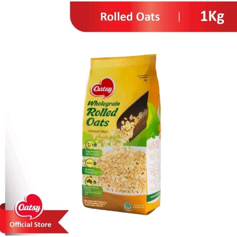 Oatsy Rolled Oat 1kg | Gandum Utuh
