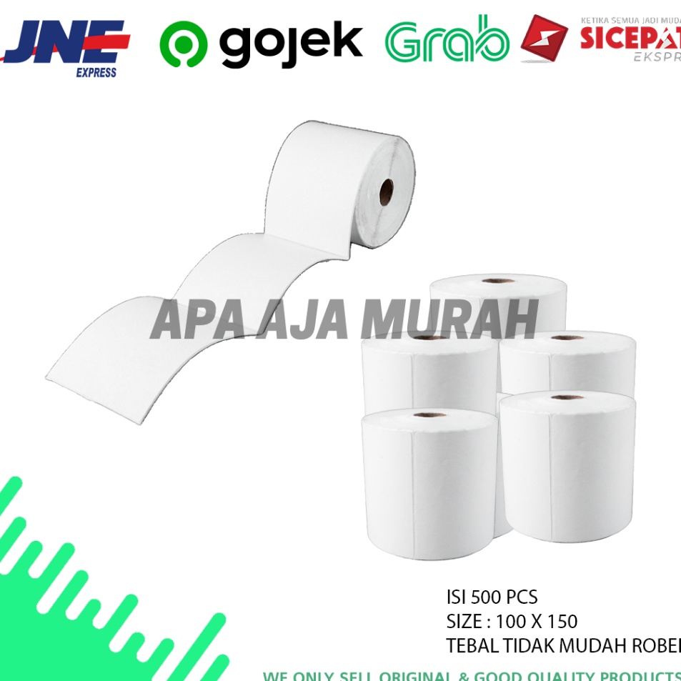 

Grosir LABEL STICKER THERMAL 1 X 15 BARCODE 1X15 UKURAN A6 5 pcs