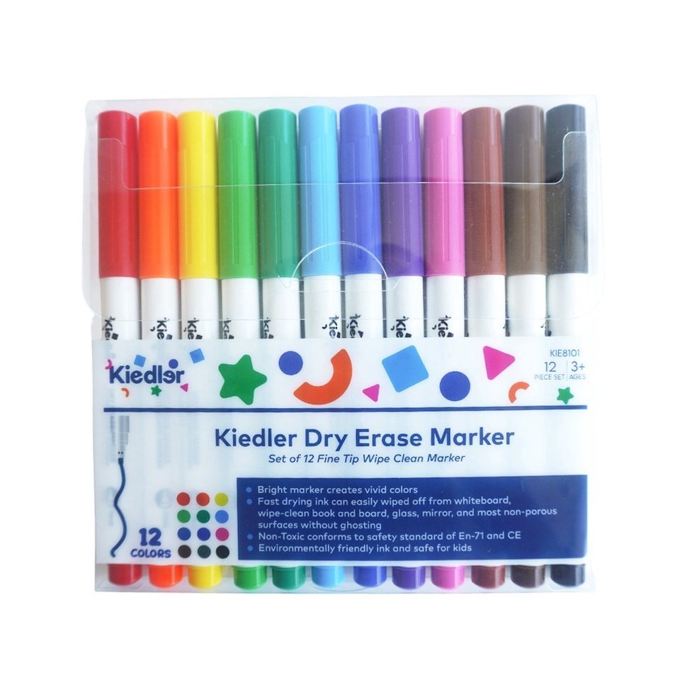 

Sale Kiedler White Board Dry Erase Marker 12pcs Spidol Wipe Clean Spidol Air
