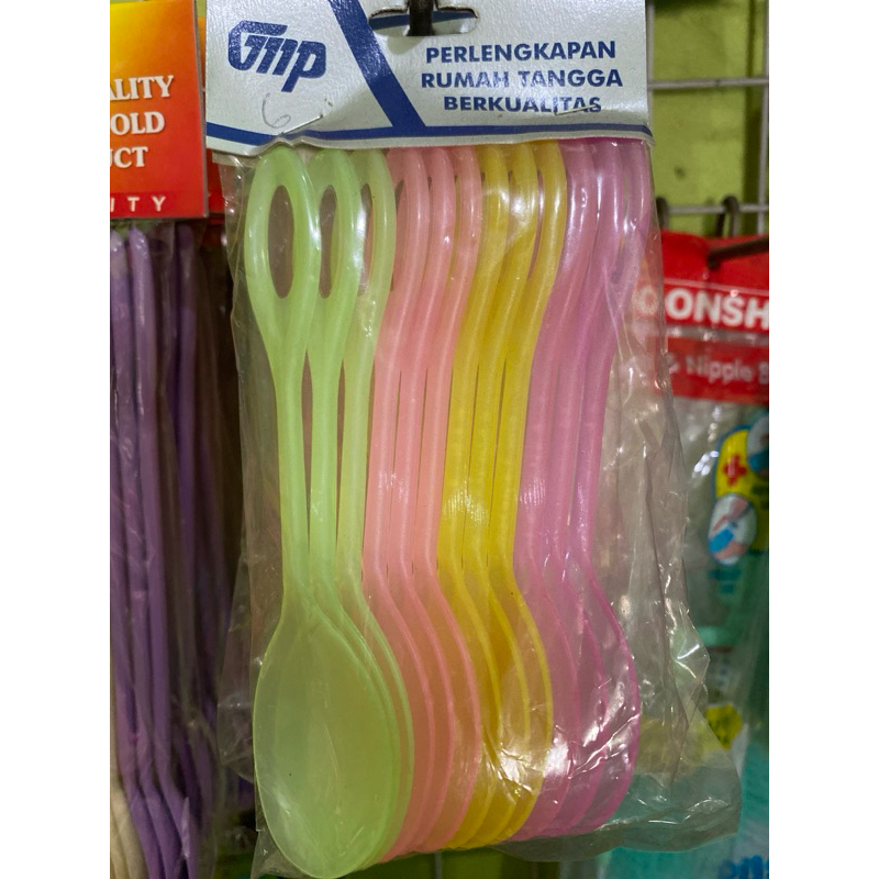 sendok plastik pendek / sendok teh