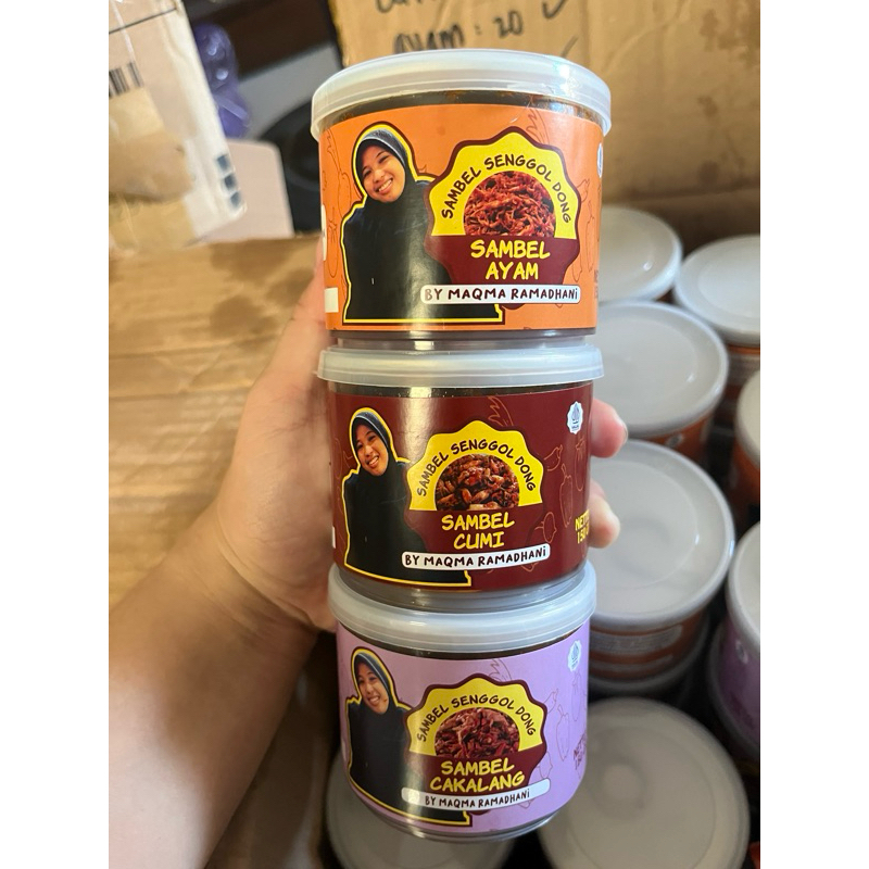 

Sambel Senggol Dong by Maqma ( Random isi 3 pot ) Variant ayam & Cumi