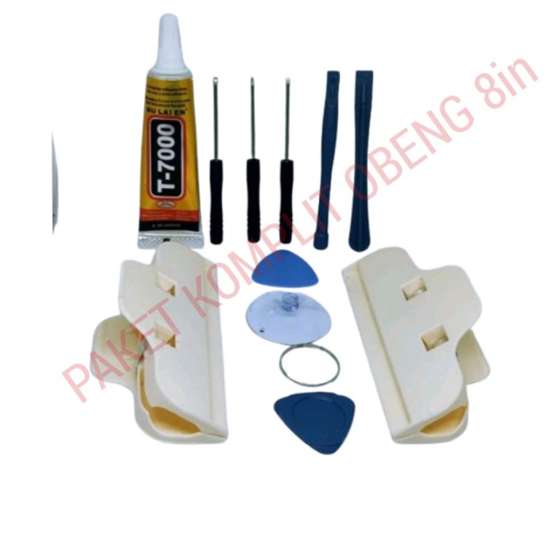 obeng paket komplit 8in lem LCD T7000 15ml 2picis penekan LCD obeng set obeng 8in bongkar heandphone