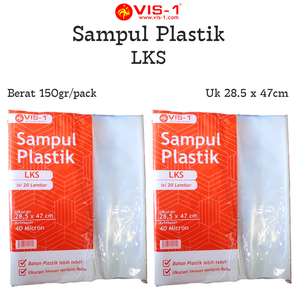 

Sampul Plastik LKS VIS-1 @20lembar 1pack / Sampul Plastik Buku LKS