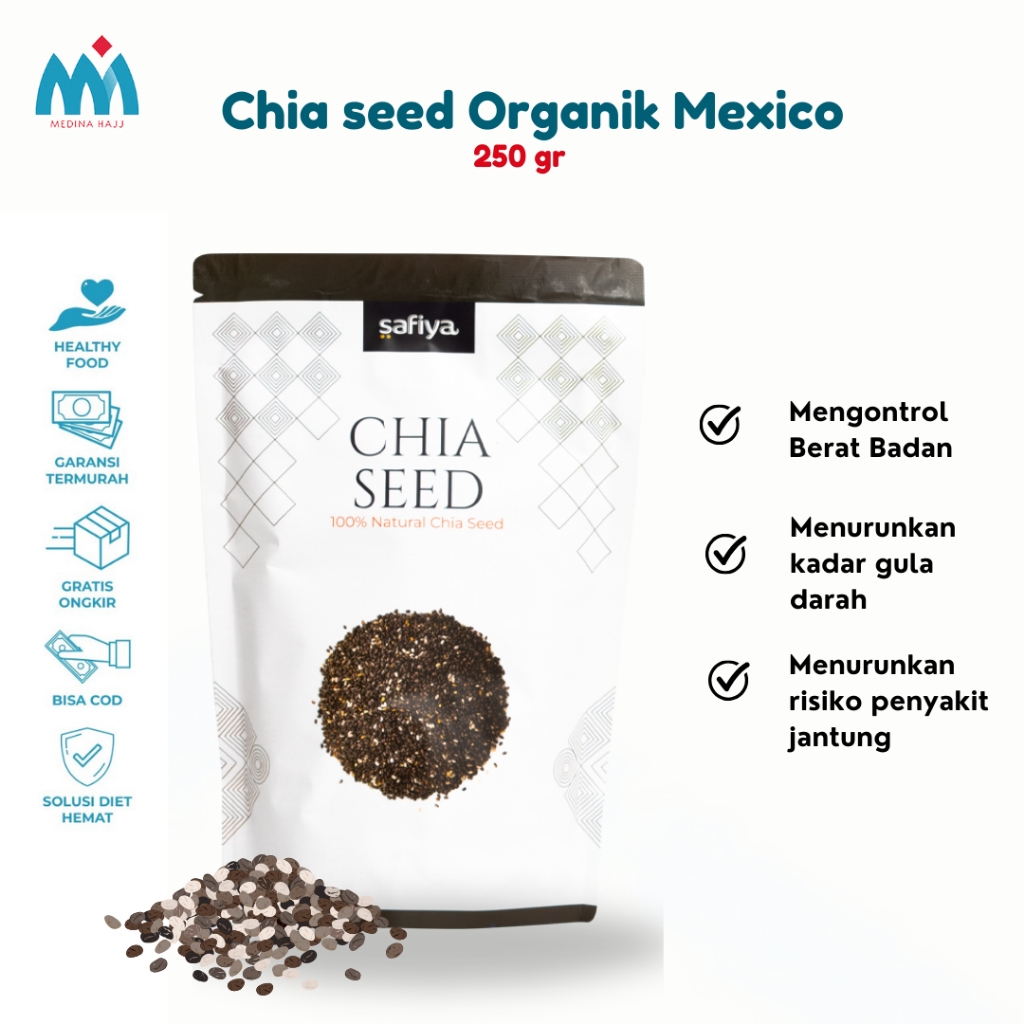 

Chiaseed Organik 250 Gram | Black Chia Seed Organic Premium Natural