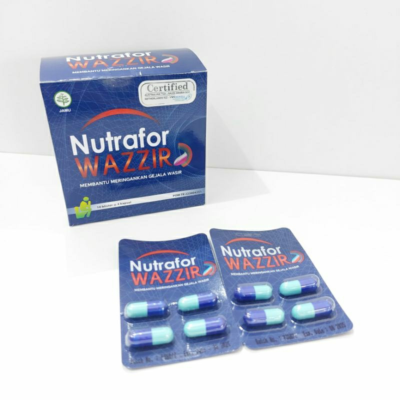 Nutrafor Wazzir / Obat Wasir isi 4 Kapsul