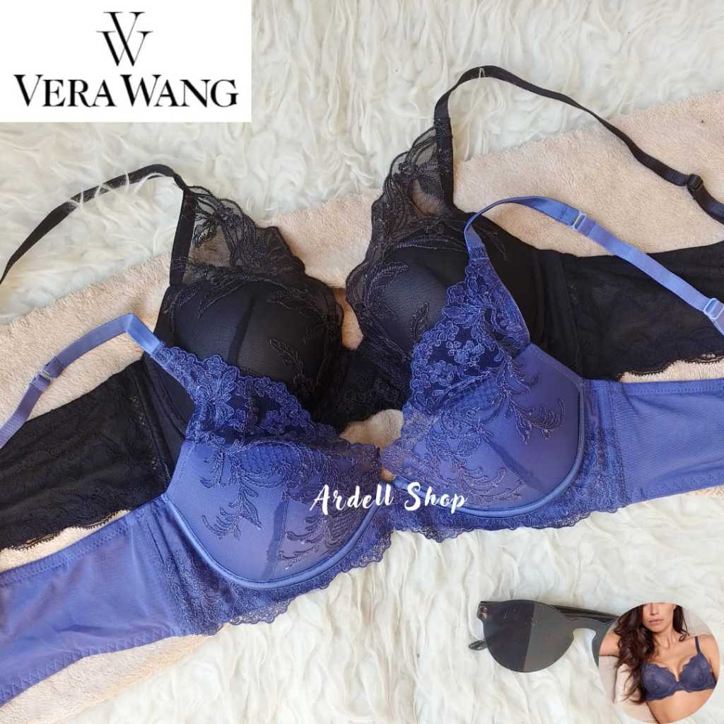 DV VERA WANG BRA WANITA TANPA KAWAT RENDA CUP 34B RDE WIRELESS ELEGAN