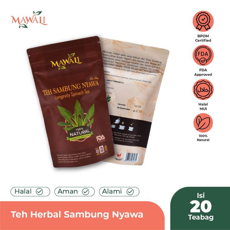 

MINUMAN KESEHATAN TEH HERBAL SAMBUNG NYAWA BPOM