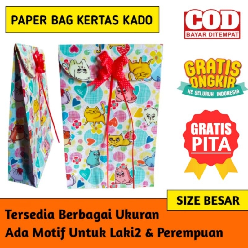 

PAPER BAG BESAR FREE PITA ( Sudah Jadi ) // KERTAS KADO INSTAN // KANTONG KADO // TAS KADO // BUNGKUS KADO JADI MURAH PITA