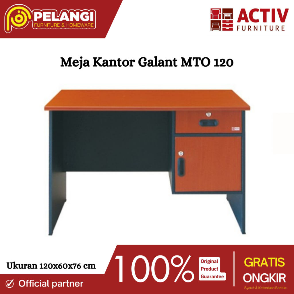 Meja Kantor Activ Galant MTO 120 | Meja Kerja | Meja Tulis | Meja Kantor Activ | Pelangifurnihome