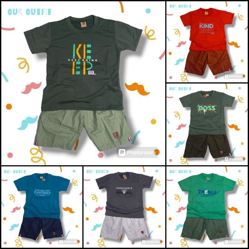 Kakugo Baju Setelan Anak 3th - 5th / Baju Anak Terbaru / Baju Set Anak