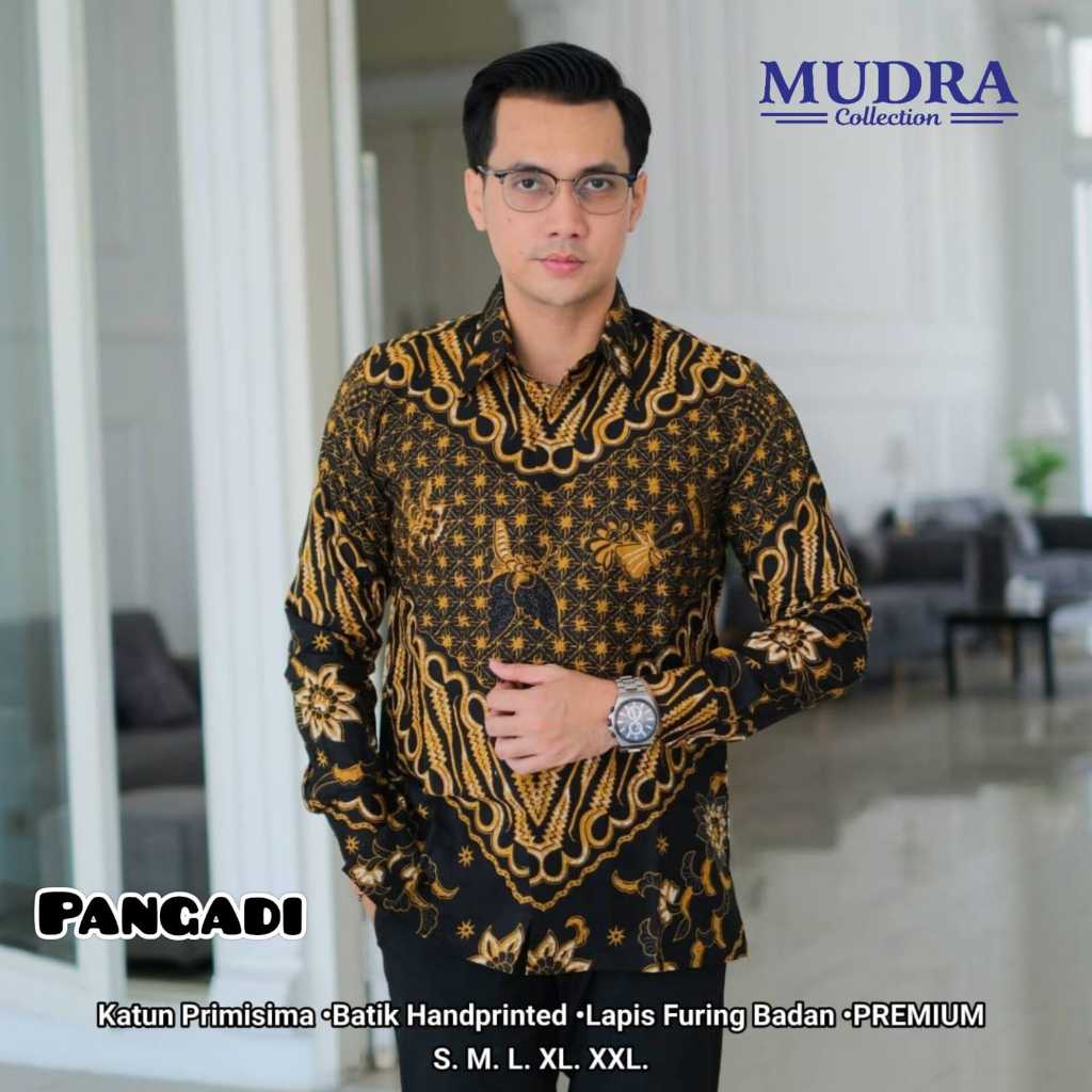 Batik Mudra Collection / Batik Pria Lengan Panjang / Batik Terbaru / Pangadi / Mudra Hijab