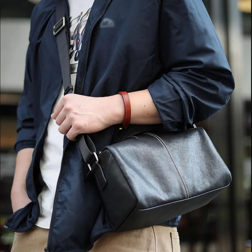 Tas Kulit Asli Pria Selempang Premium - Tas Slempang Kulit Asli - Tas Kulit Asli Garut