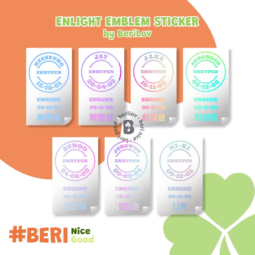 

STIKER E N H Y P E N ENLIGHT EMBLEM STICKER GUNAWANBONG STICKER DECO LIGHTSTICK ENHA MURAH