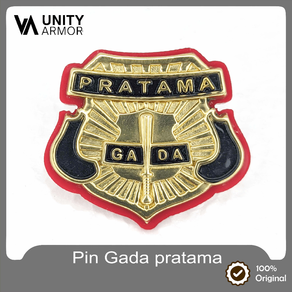 UNITY ARMOR - Pin Gada Pratama Magnet - Pin Gada Utama Magnet - Pin Gada Madya MagnetSatpam (Kuninga