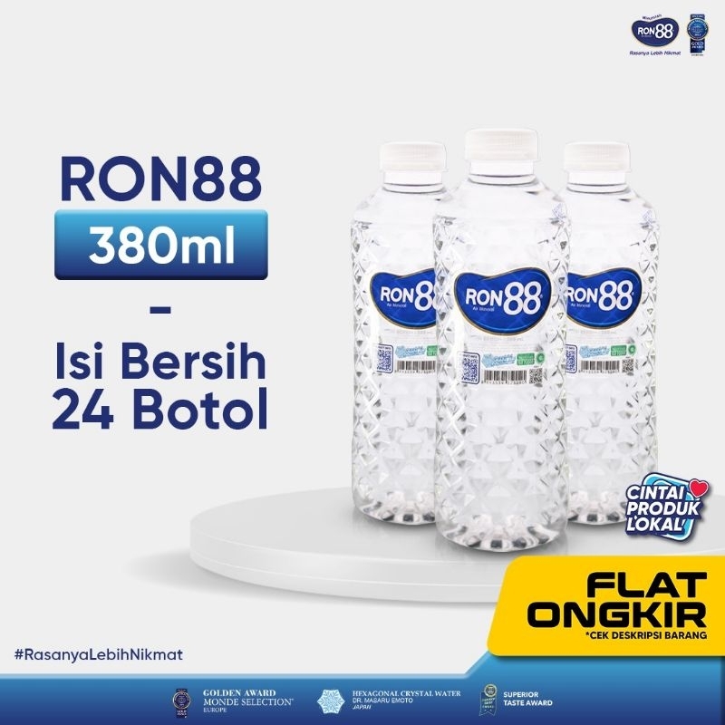 

Ron 88 Elite Natural Air Mineral 380 ml Pack (Isi 24 Botol)