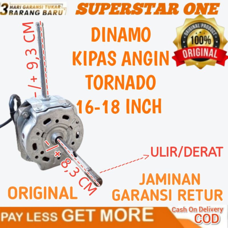 DINAMO KIPAS ANGIN TORNADO 16"18" BALING BALING BESI GMC ADVANCE